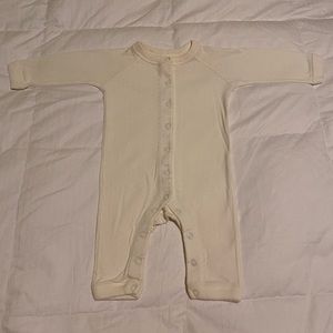 Like New Hanna Andersson Cream Pointelle Jumpsuit 3-6M